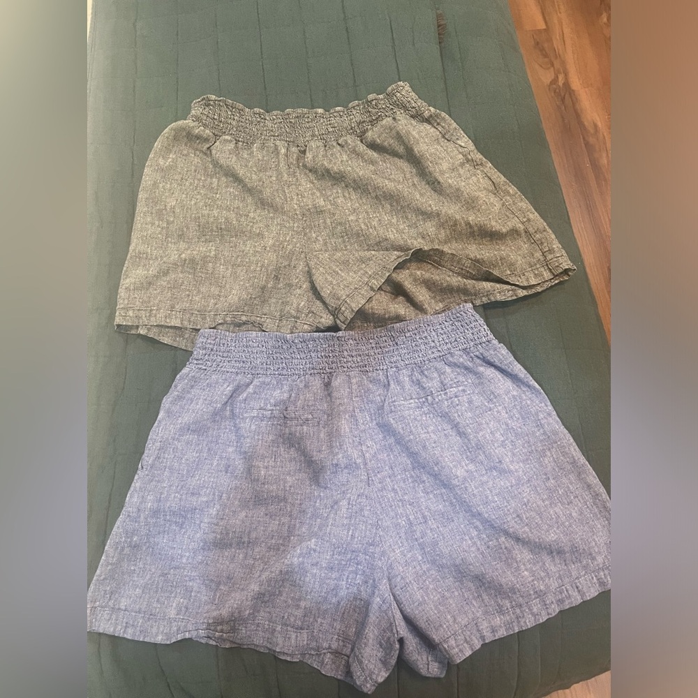 2 pair a new day shorts, wide elastic band blue and gray/black XXL